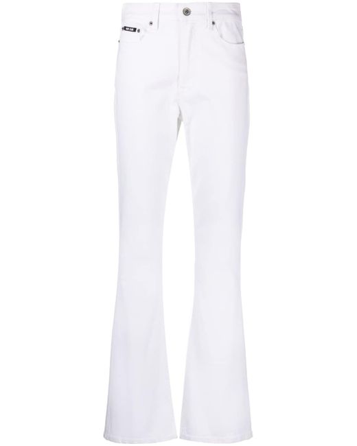 Dkny Boreum high-rise flared jeans in White