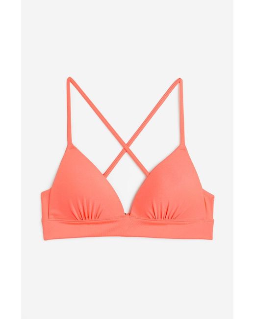 H & M Push-up Bikini Top in Orange
