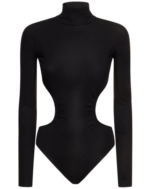Wolford N21 Capsule Alida Jersey Bodysuit in Black
