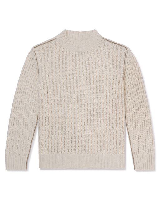 Mr P. Mr P. Ribbed Open-Knit Cotton Sweater