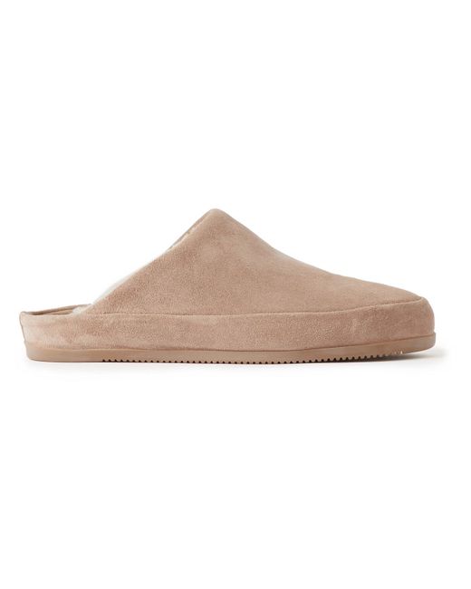 Mulo Shearling-Lined Suede Slippers