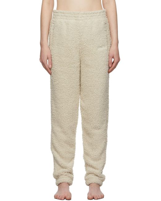 Skims Off Teddy Jogger Lounge Pants in White