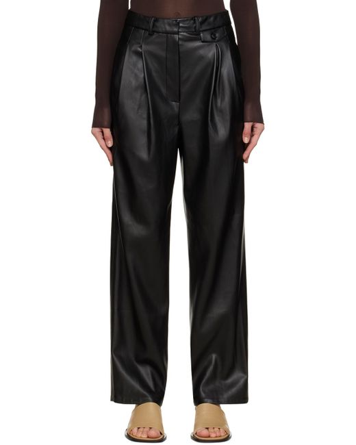 The Frankie Shop Pernille Faux-Leather Pants in Black