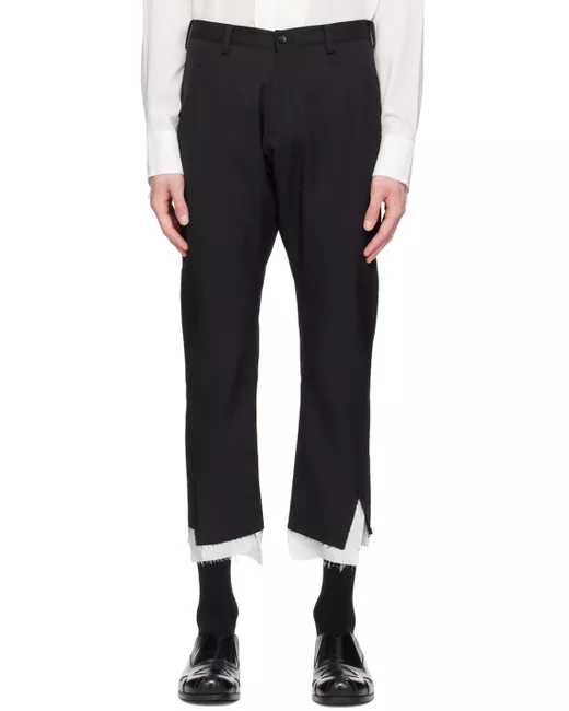 Sulvam Classic Slim Trousers in Black | Stylemi