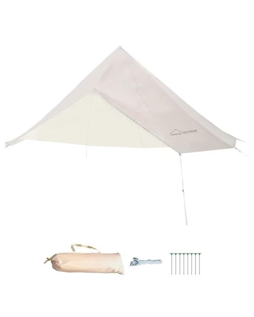 Danchel Outdoor Waterproof 4 Season Rain Fly For B5pro Canvas Tent Bell Cover Protector No/With Stove Jacklightweight Oxford Nylon Yurt Tarp Camping Accessories 9.8/13/16.  Di Colore Beige