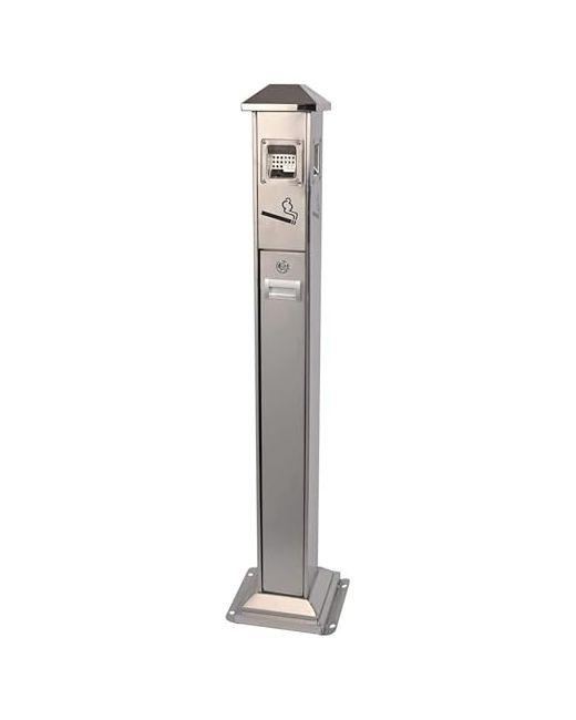 Generic   Outdoor Commercial Cigarette Disposal Stand Height Adjustable Chrome Floor For Patios And Public Spaces