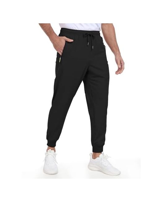 Cnbqdd Jogger Lightweight Athletic Workout Pants Quick Dry Breathable Track Jogging Sweat For Exercise Gym 28 Inches Inseam Small Da Men Di Colore Nero