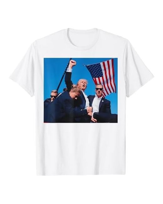 Gustamucho American Flag 2024 Trump Novelty Cotton Graphic Tees Plus Voting Patriotic Rally Tshirt For Funny Us Printed X-Large Da Men Di Colore Bianco