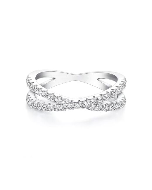 Oivley 3.5ct Oval Solitaire Engagement Ring Womens Rings 925 Sterling Fake Diamond Cubic Zirconia Ring18k White Gold Plated For Women B-0.5ct Cross 4  Di Colore Argento