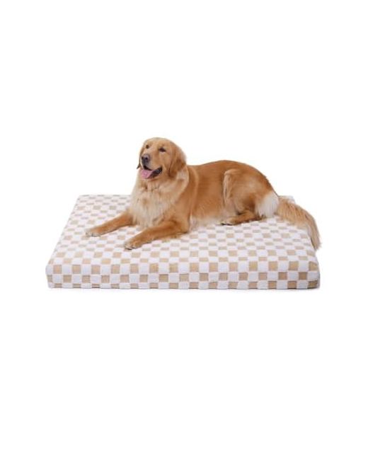 Ksiia   Memory Foam Dog Bed Waterproof Large Orthopedic Crate Pad Supportive Pads Soft Pet Mat For Xxl Mats With Removable Washable Cover Non-Slip Bottom 53 X 40 Inch Bro