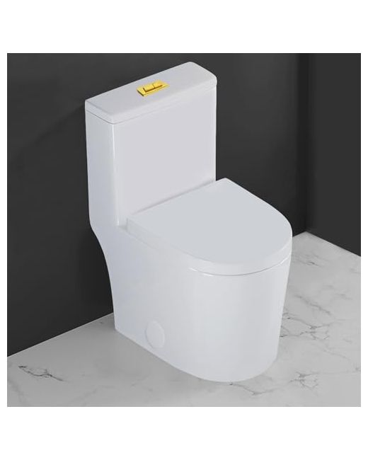 Winzo Wz5089 Compact Round One Piece Toilet 23 Depthdual Flush For Small Modern Bathroom 12 Rough  Di Colore Bianco
