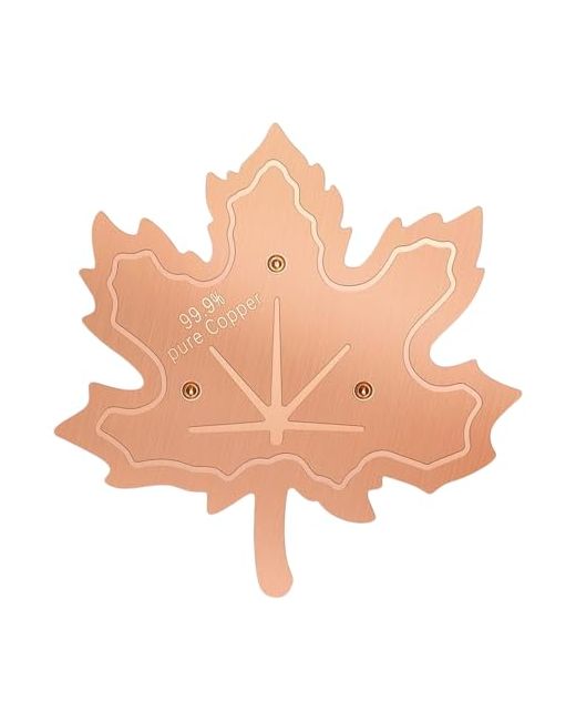Generic   Copper Disc For Bird Bath 0.6mm Bathtub With Triple Point Support Maple Theme Purification Hummingbird Garden Pond Backyard Hotel Lobby Public Park Cottage Farmhouse