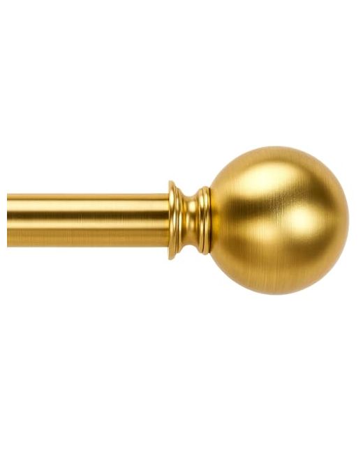 World Rods  Golden Golde Curtain Rods For Windows 18 To 45 Inches1 Inch Modern Metal Drapery Rodsadjustable Heavy Duty Pole With Round Finials18-45warm 18-45 Warm