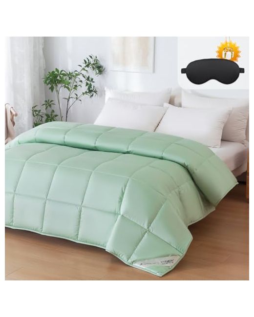 Yourmoon  Green Your Moon Luxurious All Season Wool Comforter King 100 Natural Australian Filling Hypoallergenic Duvet Insert Noiseless Cotton Shell