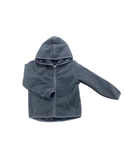 Eigioo Kids Boys Girls Polar Fleece Jacket With Hood Toddler Outerwear Warm Autumn Winter Youth Coat 3-12years Grey 7 Years  Di Colore Grigio