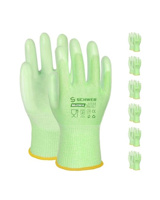 Schwer Amazon   Schwer 6 Pairs Gardening Gloves For Women Water-Based Pu Coatingultimate Environmental Safety Comfortable And Breathable Garden Working Daily Work Diy Outdoor Activit