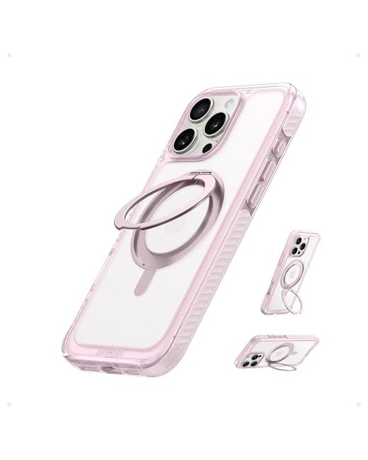 Anker Ultra Magnetic For Iphone Case With Sturdy 360 Ring Stand Anti-Yellowing And Drop-Proof Crystal-Clear Protective Cover Compatible Magsafe 16 Pro Clear Iphon  Di Colore Bianco