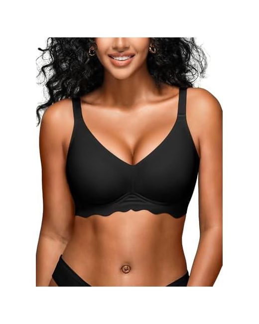 Cuteio Wireless Jelly Bras For Women S-2xl Seamless Padded T-Shirt Bralette With Support Comfy Everyday Bra No Underwire Small  Di Colore Nero