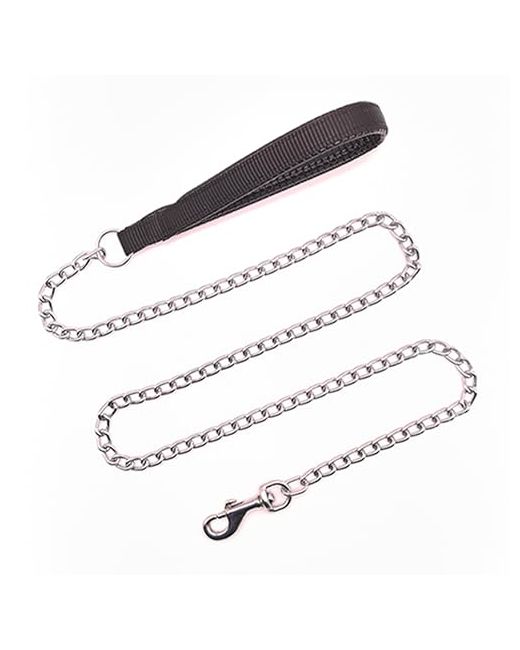 Cyhaen  Black Chain Dog Leashes For Large Small Medium Breed Pet Dogs 3.0mm 4ft Handle L4 Ft. X 3.0 Mm