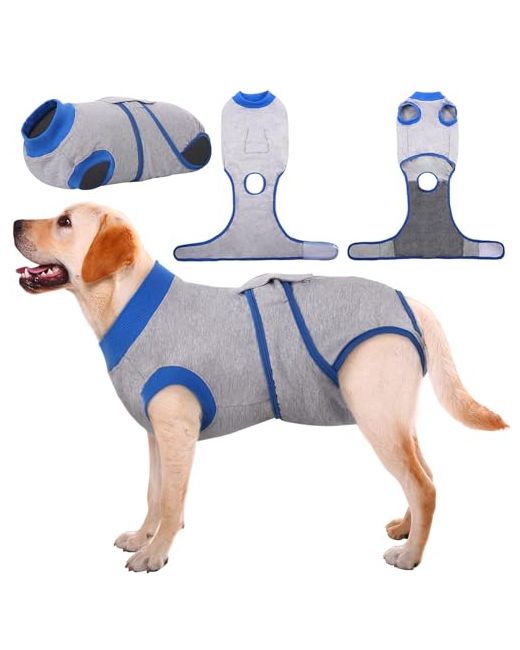 Kuoser   Recovery Suit For Dogs Cats After Surgery Professional Pet Shirt Dog Abdominal Wounds Bandages Substitute E-Collar Coneprevent Licking Onesies S
