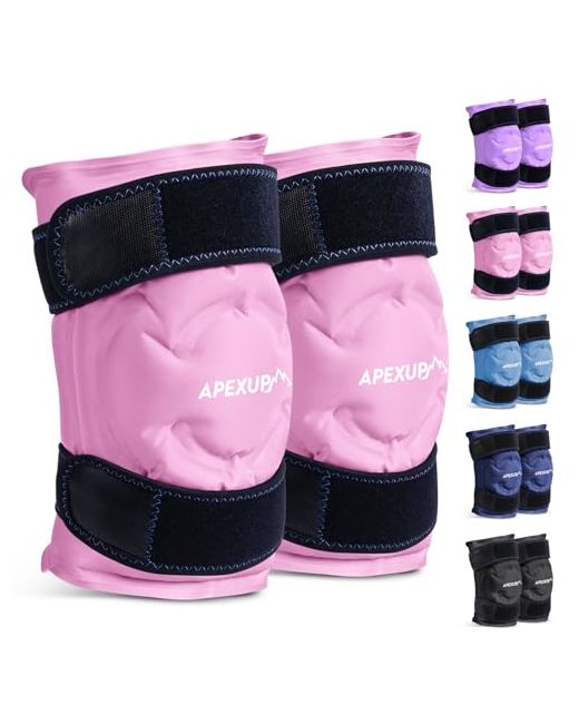 Apexup Shop  Pink Apexup Ice Pack For Knee Pain Relief Large Reusable Wrap After Surgery Flexible Gel Cold Injuries Back Shoulder Elbow Ankle And Leg Xxl 2pk 2x-La