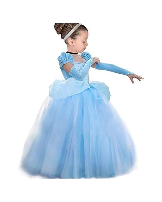 Tolafio Princess Costume For Girls Halloween Fancy Party Dress Up Clothes Little Girl Cinderella 10-11years