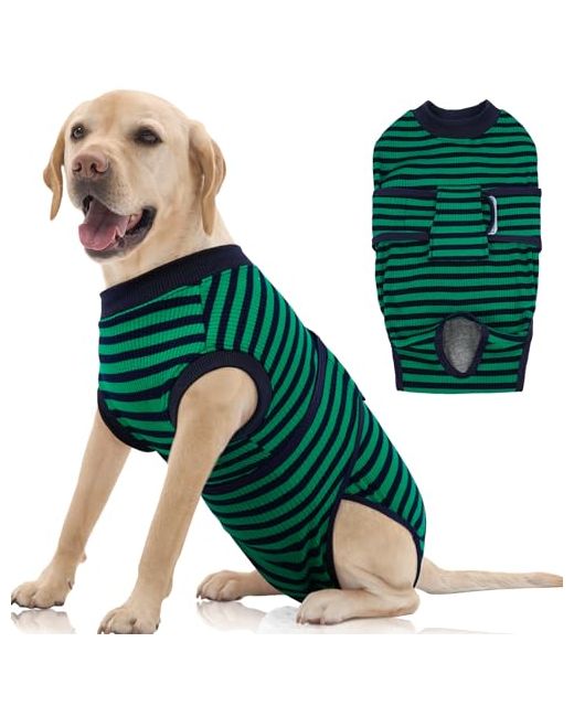 Fuamey Recovery Suit For Dogs After Surgerysoft Breathable Dog Bodysuit E-Collar Cone Alternative Surgical Suitmale Female Neuter Spay Suits Anti Licking Wounds Onesie Black St  Di Colore Verde