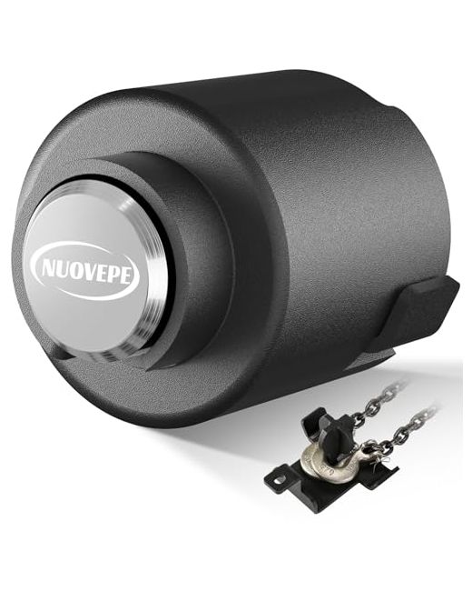 Nuovepe  Silver Trailer Lock Fits 2 Inch Couplers Secures Safety Chains Anti-Theft Ball Hitch Pry-Resistant Heavy-Duty Locks For Rv Boat Atv Utility