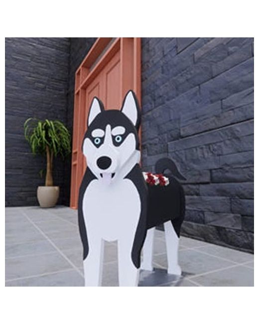 Sjxyoyds Cute Dog Planter Plant Potpomeranian Schnauzer Container Rack For Outdoor Indoor Storage Containers Plants And Stuff Largehusky