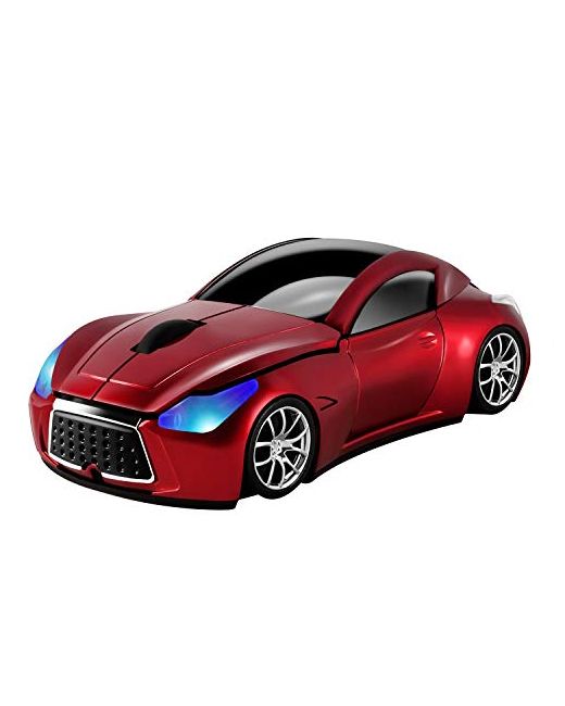 Elecspace Elec Space Cool Sport Car Shape 2.4ghz Wireless Mouse Optical Cordless Mice With Usb Receiver For Pc Laptop Computer 1600dpi 3 Buttons  Di Colore Grigio