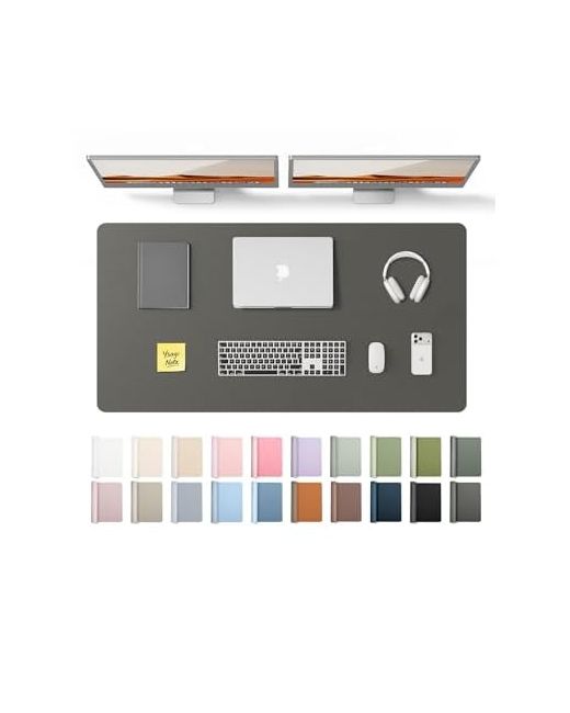 Ysagi Leather Desk Protector Office Mat Large Mouse Non-Slip Pu Blotter Laptop Pad Waterproof Writing For And Home Dark 47.2 X 23.6 23  Di Colore Blu