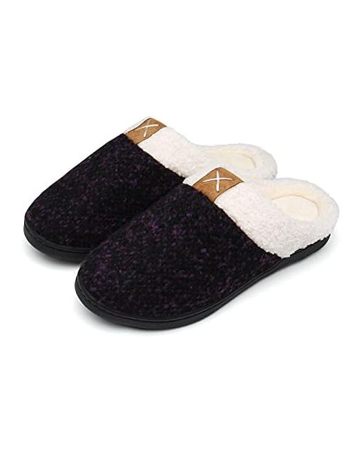 Ubfen Slippers Memory Foam Comfort Fuzzy Plush Lining Slip On House Shoes 7-8 5-6 Da Women Di Colore Viola