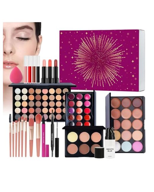 Generic   Makeup Kit Beauty Eyeshadow Palette Lipstick Brush Girls Setfor Women Teens Beginner Birthday Christmas Wife Mother Day