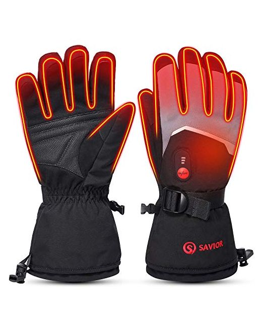 Savior Heat   Heated Gloves For Men Women 7.4v 2200mah Electric Rechargeable Battery Powered Warm Up To 8 Hours Outdoor Skiing Motorcycle Hunting Hiking Camping Snow Shoveling Wal