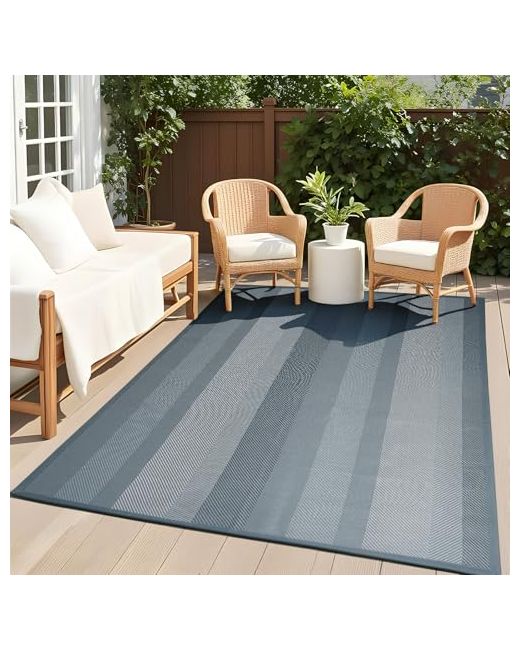 Ukiss Outdoor Rug Carpetreversible Portable Plastic Straw Camping Rugs 5 X 8 Waterproof Mat Large Area For Patiorv Picnic Backyard Deck Balcony Porch Beach  Di Colore Verde