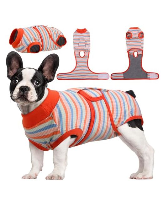 Kuoser   Recovery Suit For Dogs Cats After Surgery Professional Pet Shirt Dog Abdominal Wounds Bandages Substitute E-Collar Coneprevent Licking Onesies S