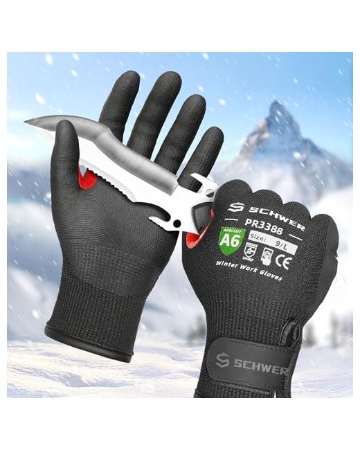 Schwer Amazon  Black Freezeguard Winter Work Gloves For Men And Women Ansi A6 Cut Resistant With Super Grip Freezer Glove Touchscreen Thermal Insulated Non Pfas Pr3388 Knight L 2 P