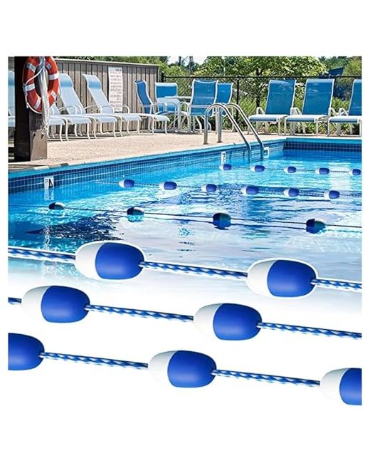 Generic  Blue Pool Safety Hook Line Commercial Divider Rope With Floating Buoys17.7m/58ft