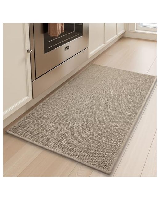 Tchdio  Gray Kitchen Mats For Floor Rubber Backed Rugs Non Slip Washable Superior Absorbent Runner Rug Easy To Clean Comfort Mat Front Of Sink Grey 20 32 Gr
