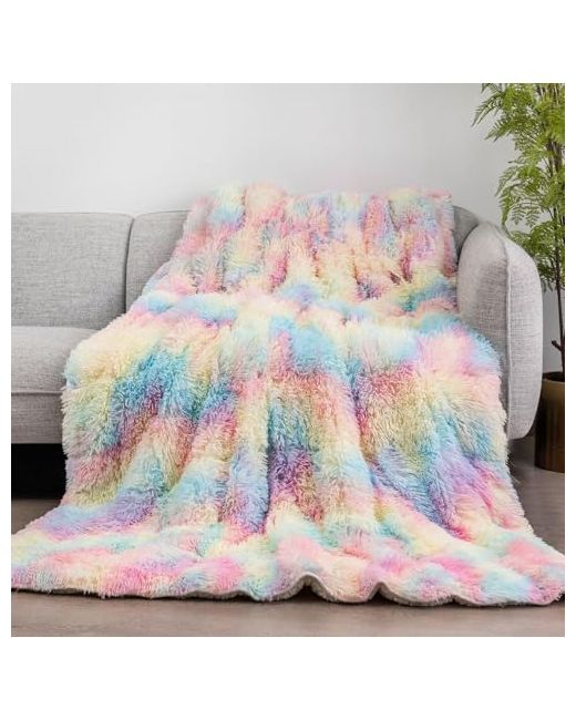Uttermara   Faux Fur Weighted Blanket 15 Lbs Twin Full Fluffy Heavy For Sofa Bed Super Soft Plush Fleece Cozy Sherpa Reverse Luxury Long Adults 48 X 72