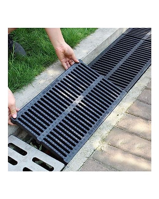 Generic   Heavy Duty Drain Strainers Resin Plastic Grate For Trench Drainage Sewer Cover Plate Grid Rainwater Management Ideal Garage Use
