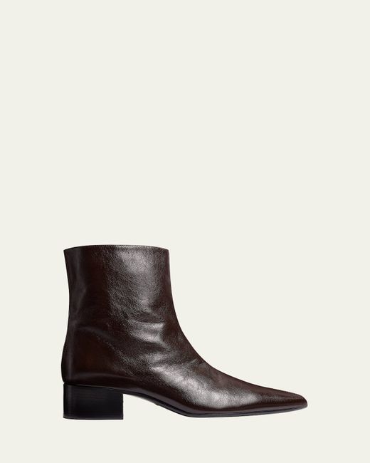 Khaite Andee Leather Ankle Boots Da Women