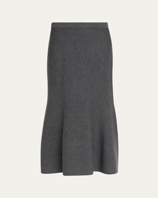Simkhai Atwood Wool Trumpet Midi Skirt Da Women Di Colore Grigio