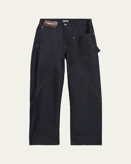 J.W.Anderson Men's  Twisted Workwear Denim Jeans