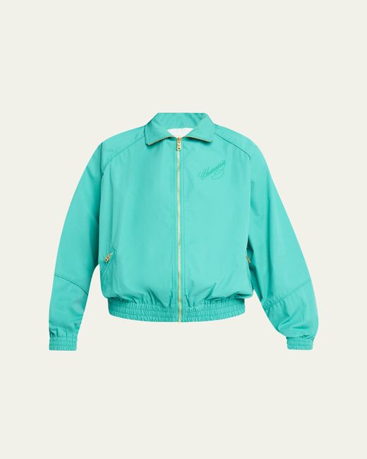Willy Chavarria Ruff Rider Zip Track Jacket Da Women Di Colore Verde