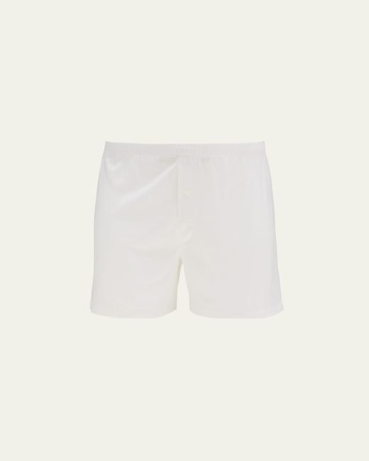 Emanuele Maffeis Solid Cotton Boxers Da Men