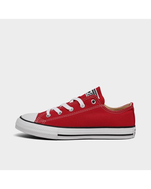 Converse Little Kids Chuck Taylor All Star Low Top Casual Shoes White 11.0  Di Colore Rosso
