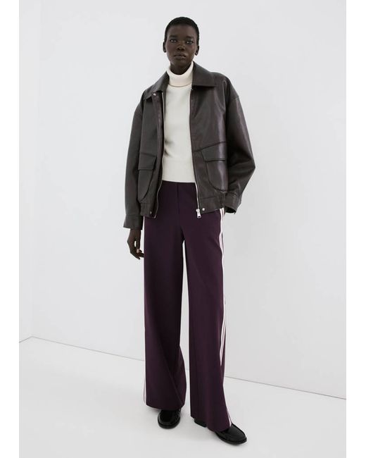 Mango   Combined Striped Trousers Woman