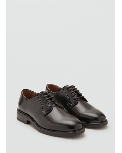 Mango Man  Brown Blucher Suit Shoes Man