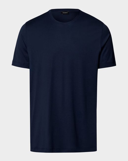 Hanro Night Day Short-Sleeve T-Shirt Da Men Di Colore Blu Scuro